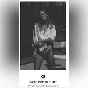 Zara Classic White Shirt - basic poplin - 100% cotton